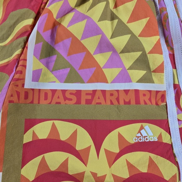 NEW Adidas x Farm Rio 3 Stripe Track Wide Leg Active Pants Geometric Women XS - Picture 4 of 13